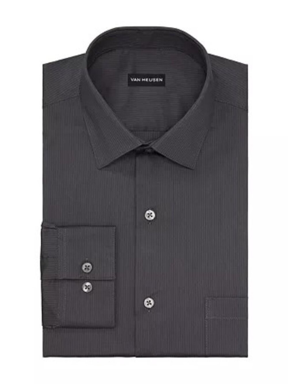 Van Heusen Men's Regular Fit Everyday Defense Dress Shirt - Charcoal NWT